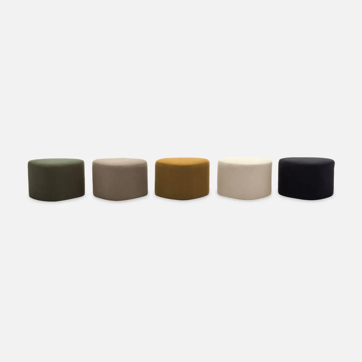 Pouf a forma di ciottolo in tessuto