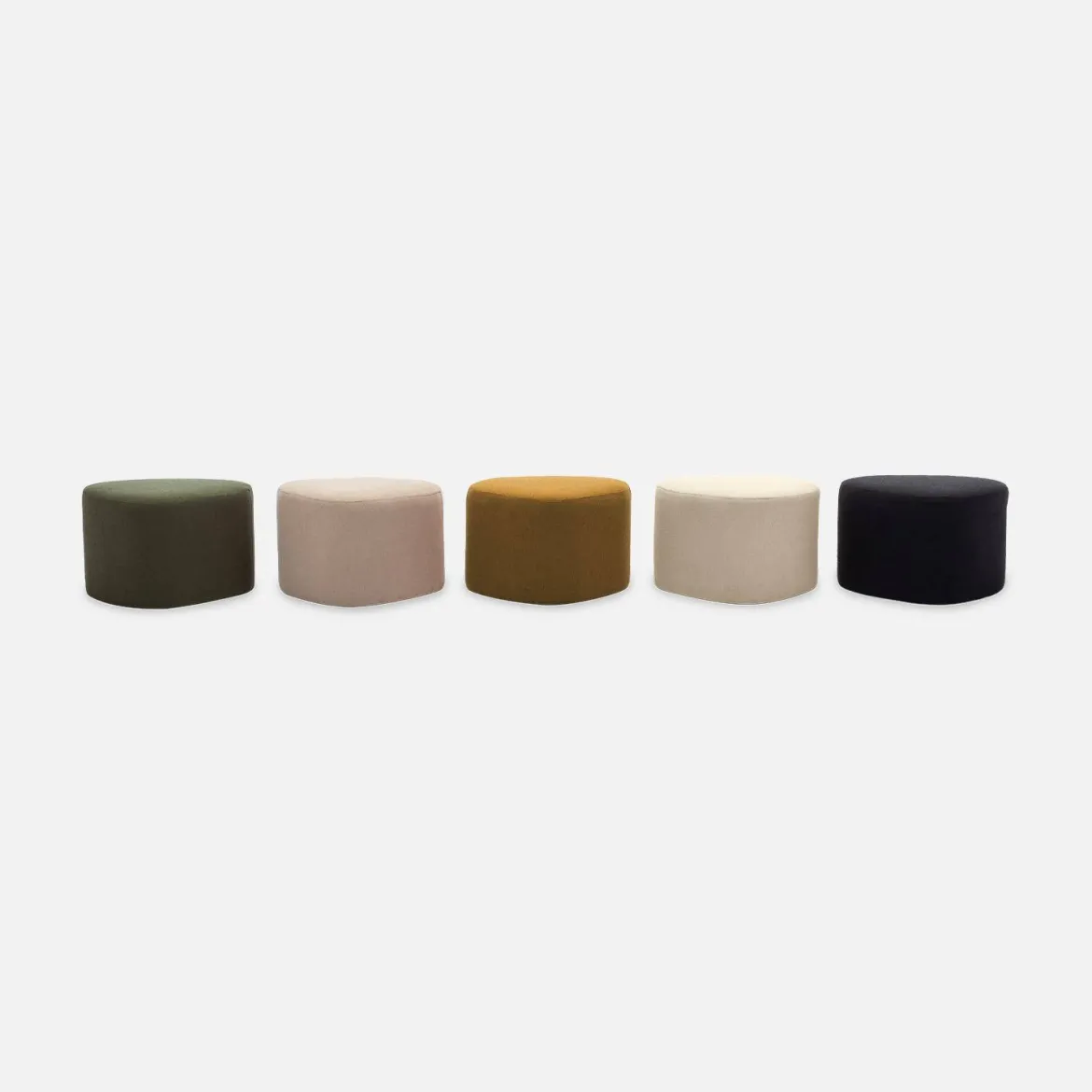 Pouf a forma di ciottolo in tessuto