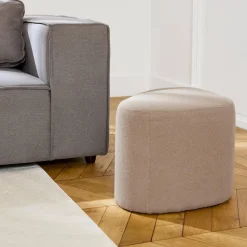 Pouf a forma di ciottolo in tessuto
