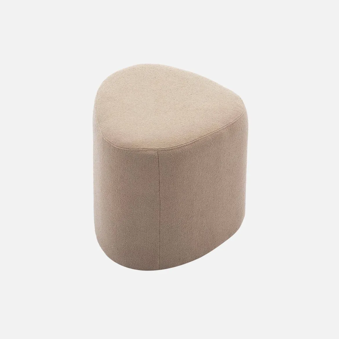 Pouf a forma di ciottolo in tessuto
