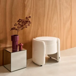 Pouf contenitore in tessuto