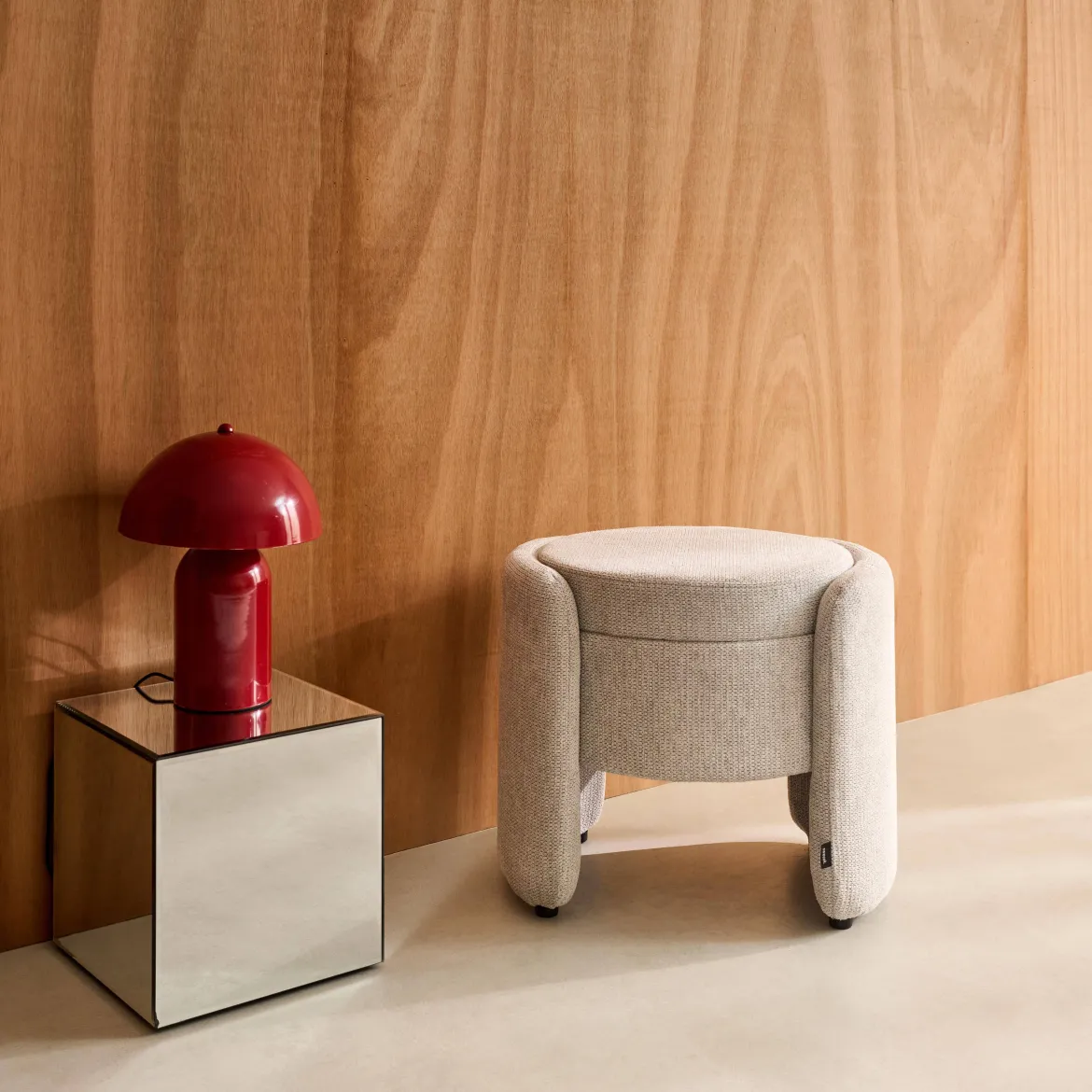 Pouf contenitore in tessuto