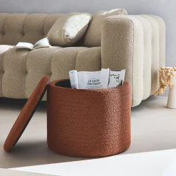 Pouf contenitore in tessuto