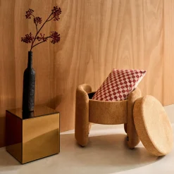 Pouf contenitore in tessuto