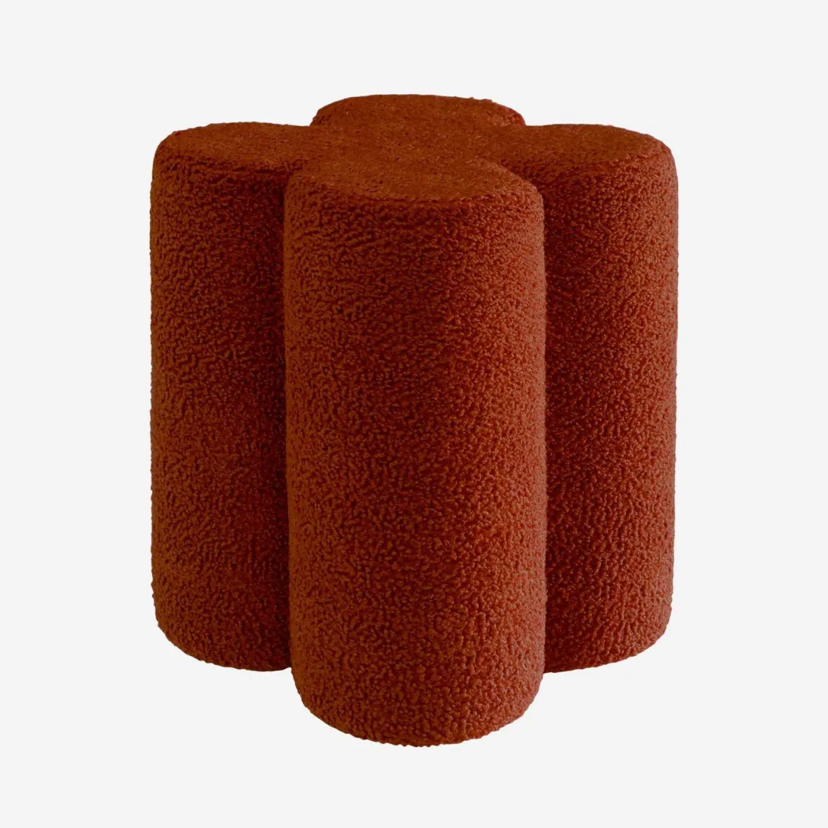 Pouf trifoglio in bouclé