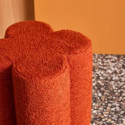 Pouf trifoglio in bouclé