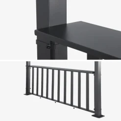 Ringhiera bassa 3m in alluminio per pergola bioclimatica
