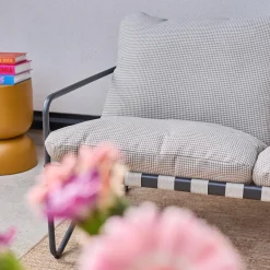 Salotto da giardino con tavolo in metallo, 4 posti