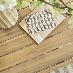 Salotto da giardino in acacia con corda, 5 posti