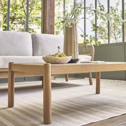 Salotto da giardino in acacia con corda, 5 posti