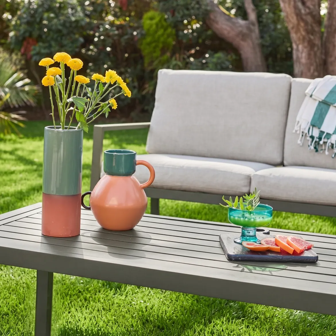 Salotto da giardino in alluminio, 4 posti