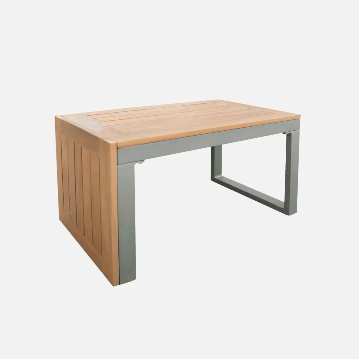 Salotto da giardino in alluminio e acacia, 4 posti