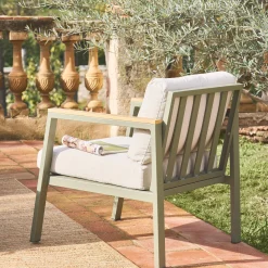 Salotto da giardino in alluminio e polipropilene, 4 posti