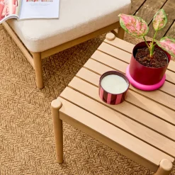 Salotto da giardino in legno di acacia, 2 posti