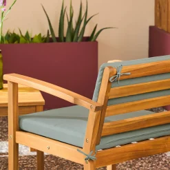Salotto da giardino in legno di acacia, 4 posti