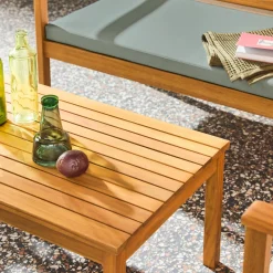 Salotto da giardino in legno di acacia, 4 posti