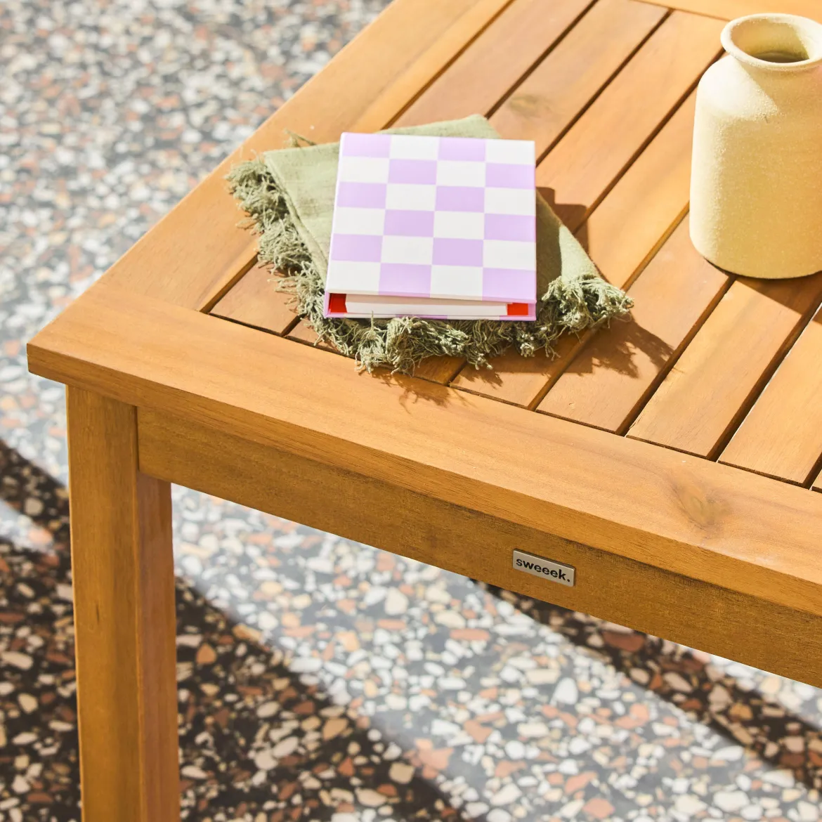 Salotto da giardino in legno di acacia, 2 posti