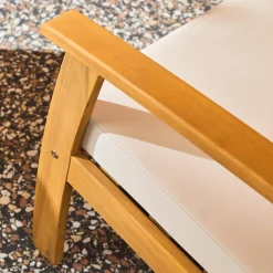Salotto da giardino in legno di acacia, 2 posti