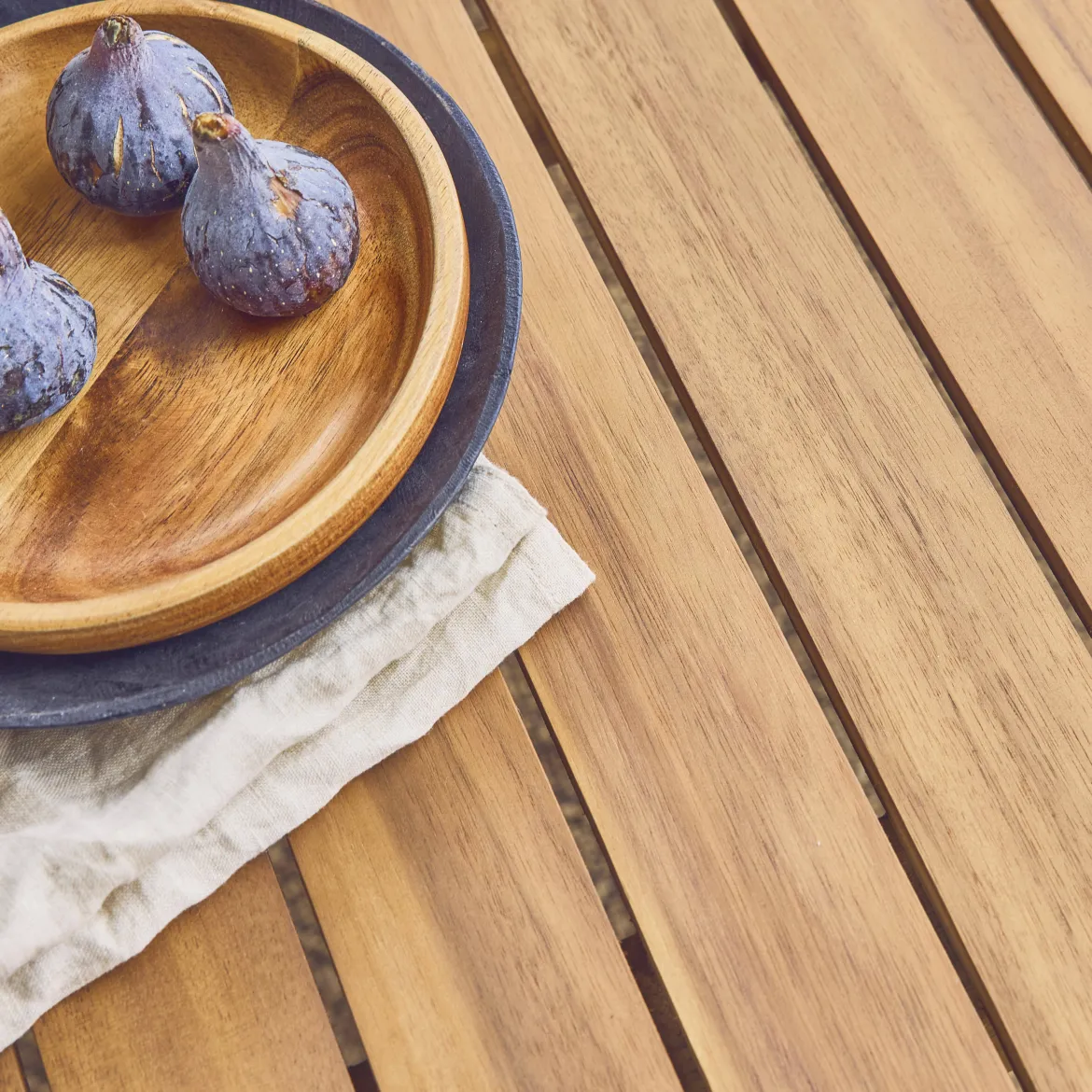 Salotto da giardino in legno di acacia, 5 posti
