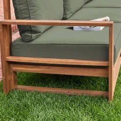 Salotto da giardino in legno, 5 posti