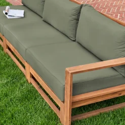 Salotto da giardino in legno, 5 posti