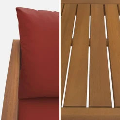 Salotto da giardino in legno, 4 posti