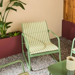 Salotto da giardino in metallo, 4 posti