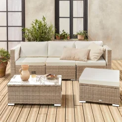 Salotto da giardino in resina, 4 posti