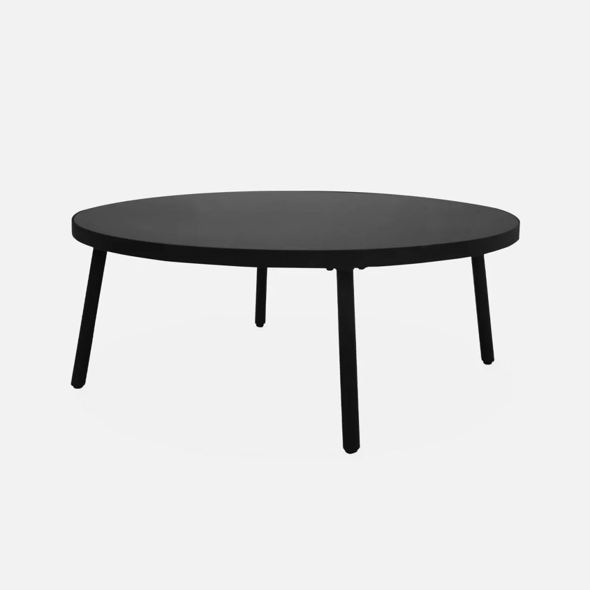 Salotto da giardino in resina intrecciata effetto rattan, 4 posti
