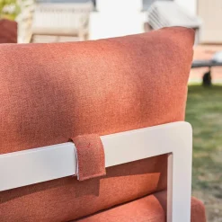 Salotto da giardino modulare in alluminio, 4 posti
