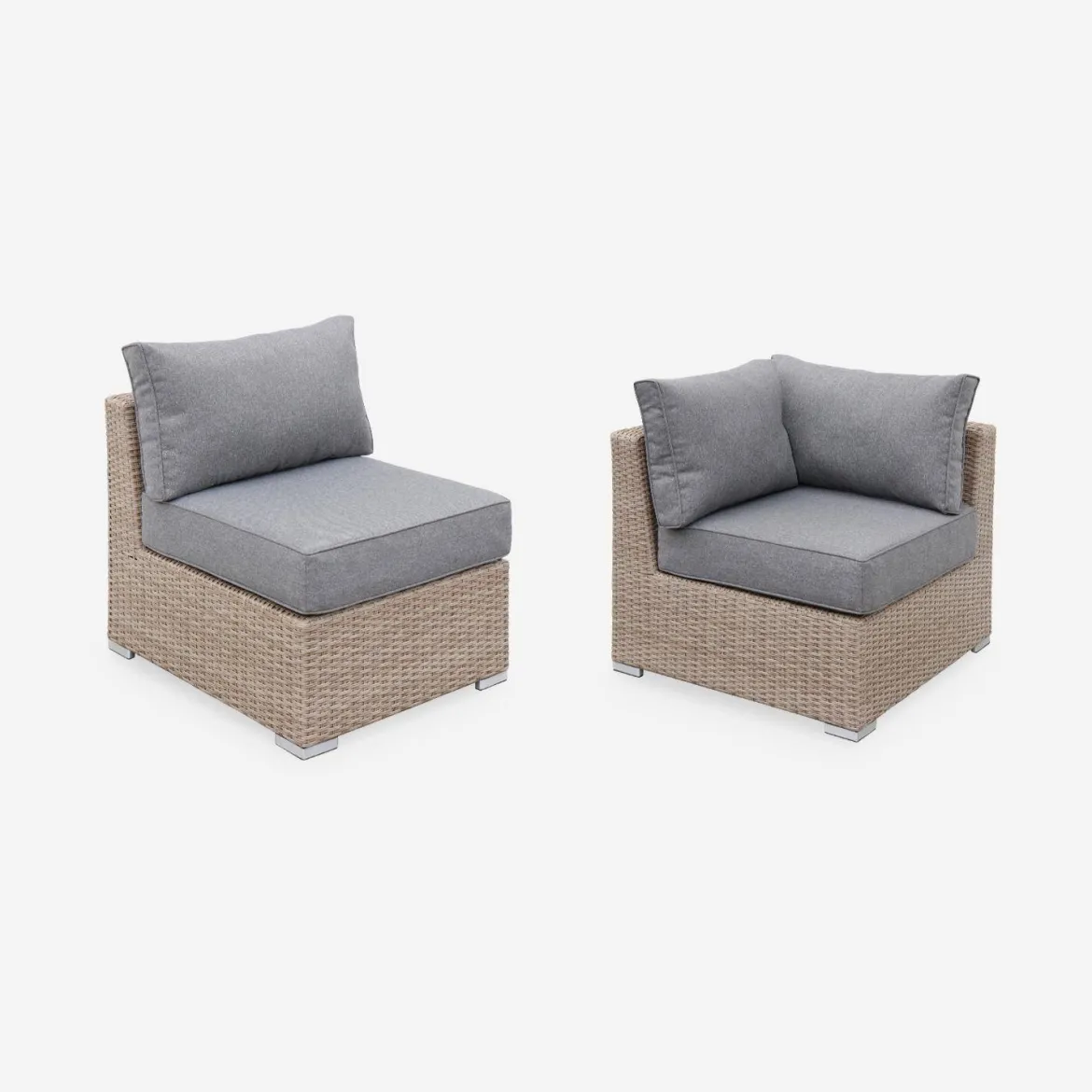 Salotto da giardino premium in resina intrecciata, 12-14 posti