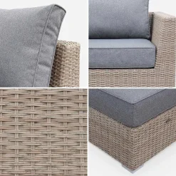Salotto da giardino premium in resina intrecciata, 5 posti