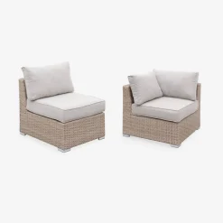 Salotto da giardino premium in resina intrecciata, 12-14 posti
