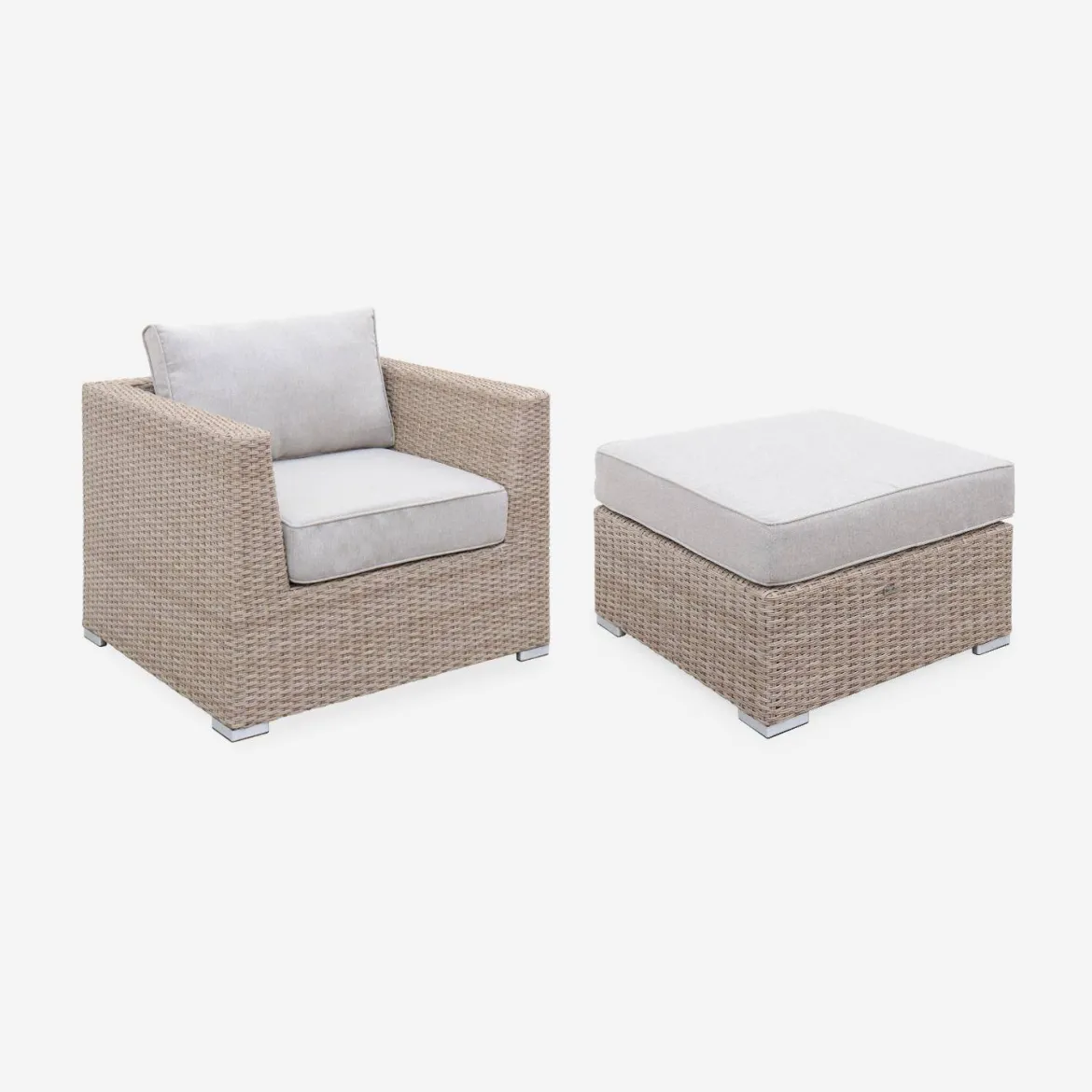 Salotto da giardino premium in resina intrecciata, 12-14 posti