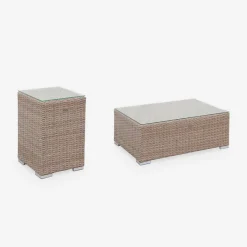 Salotto da giardino premium in resina intrecciata, 12-14 posti