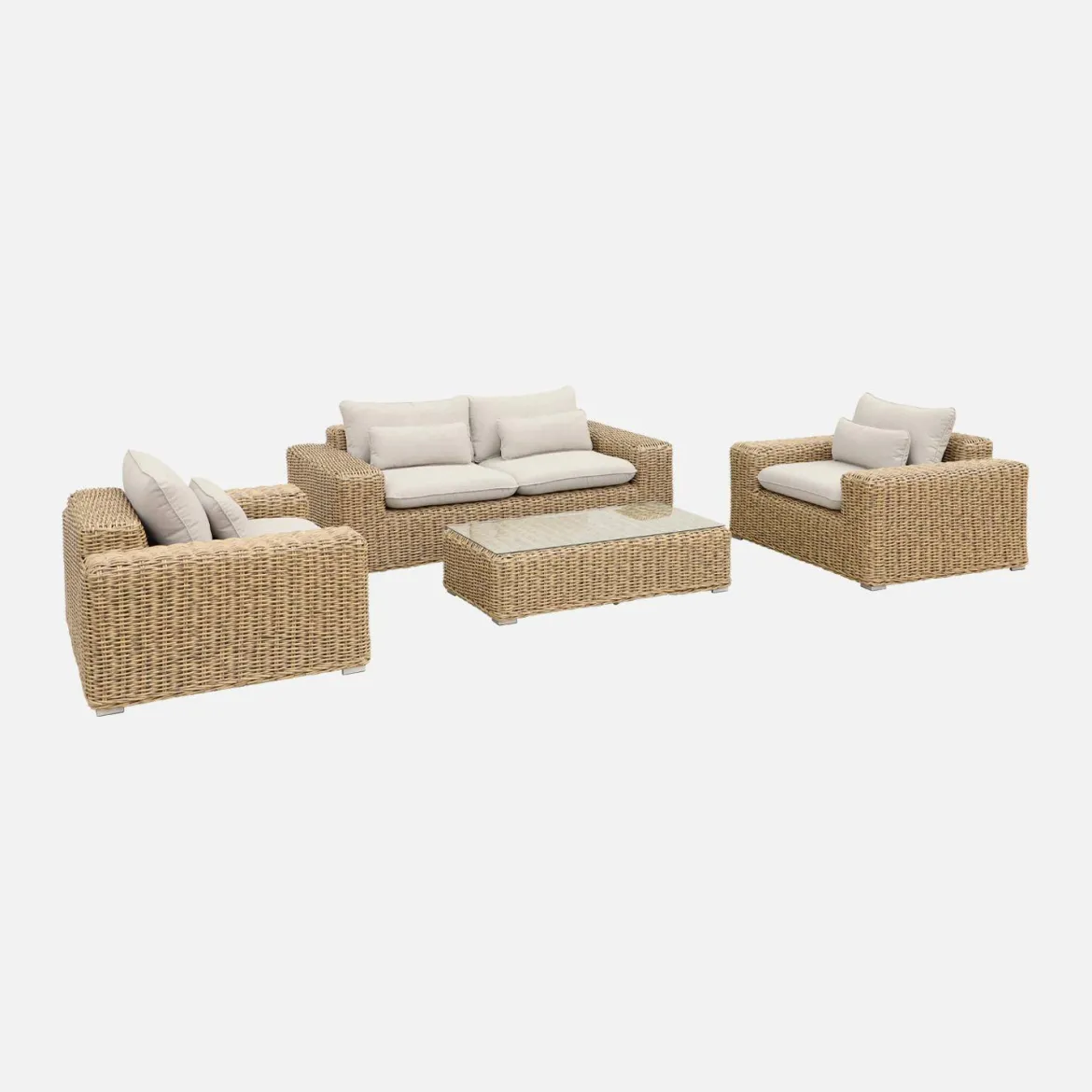 Salotto da giardino in resina extra large, 4 posti