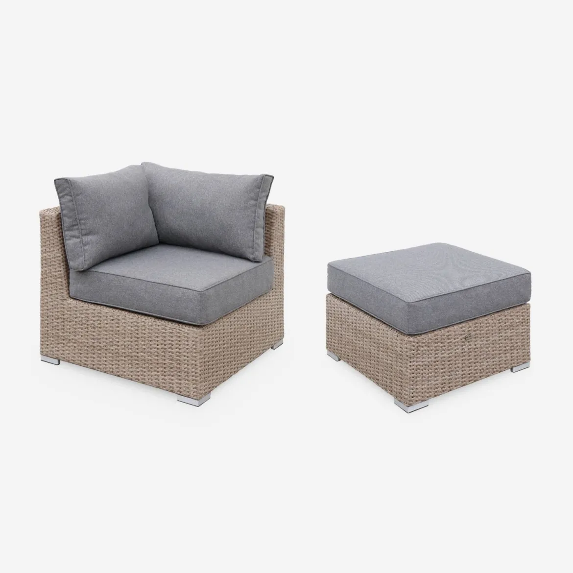 Salotto da giardino premium in resina intrecciata, 5 posti