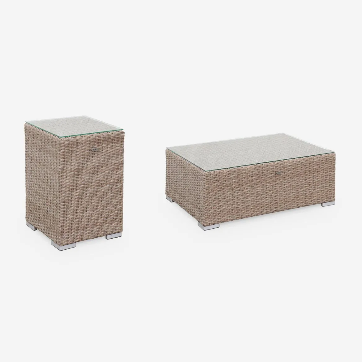 Salotto da giardino premium in resina intrecciata, 12-14 posti