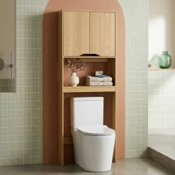 Scaffale / mobile WC vintage decorazione legno