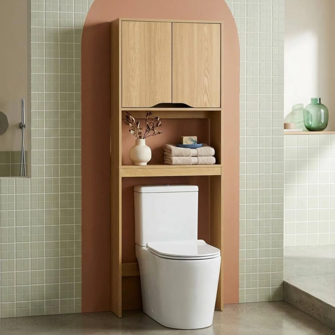 Scaffale / mobile WC vintage decorazione legno