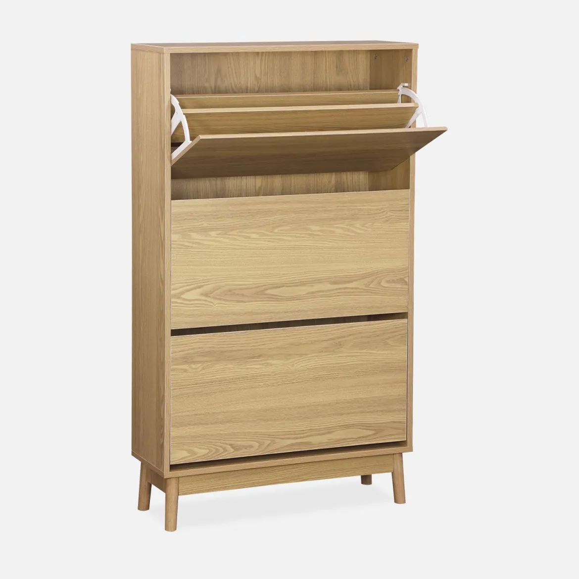 Scarpiera scandinava in legno, 3 ante