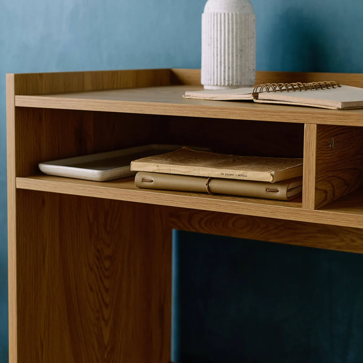 Scrivania decorazione legno 2 cassetti di stoccaggio