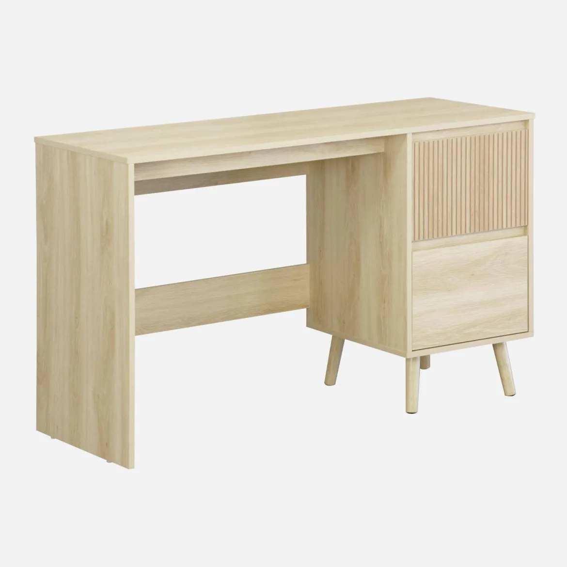 Scrivania scandinava decorazione in legno, 2 cassetti