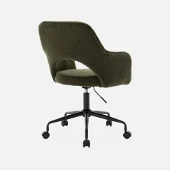 Sedia da ufficio bouclé con rotelle