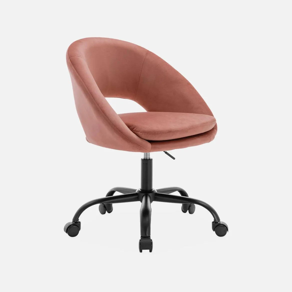 Sedia da ufficio con rotelle in velluto