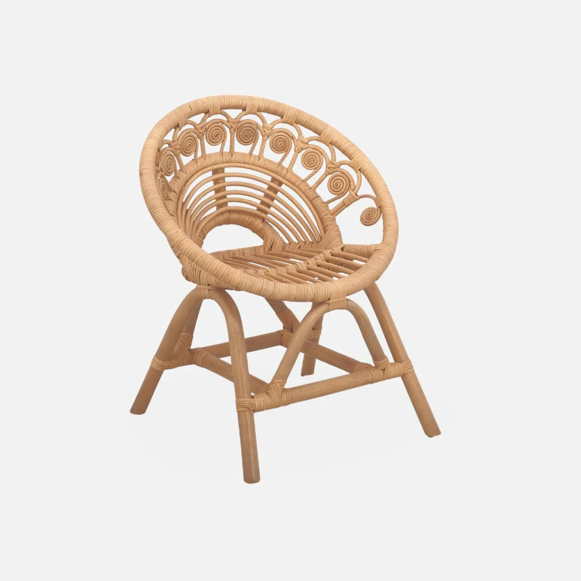 Sedia per bambini in rattan