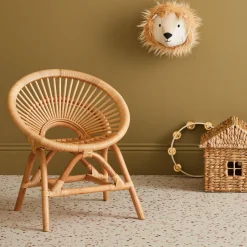 Sedia per bambini in rattan