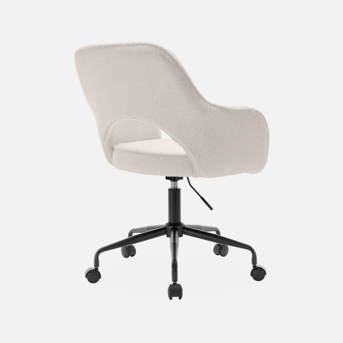 Sedia da ufficio bouclé con rotelle