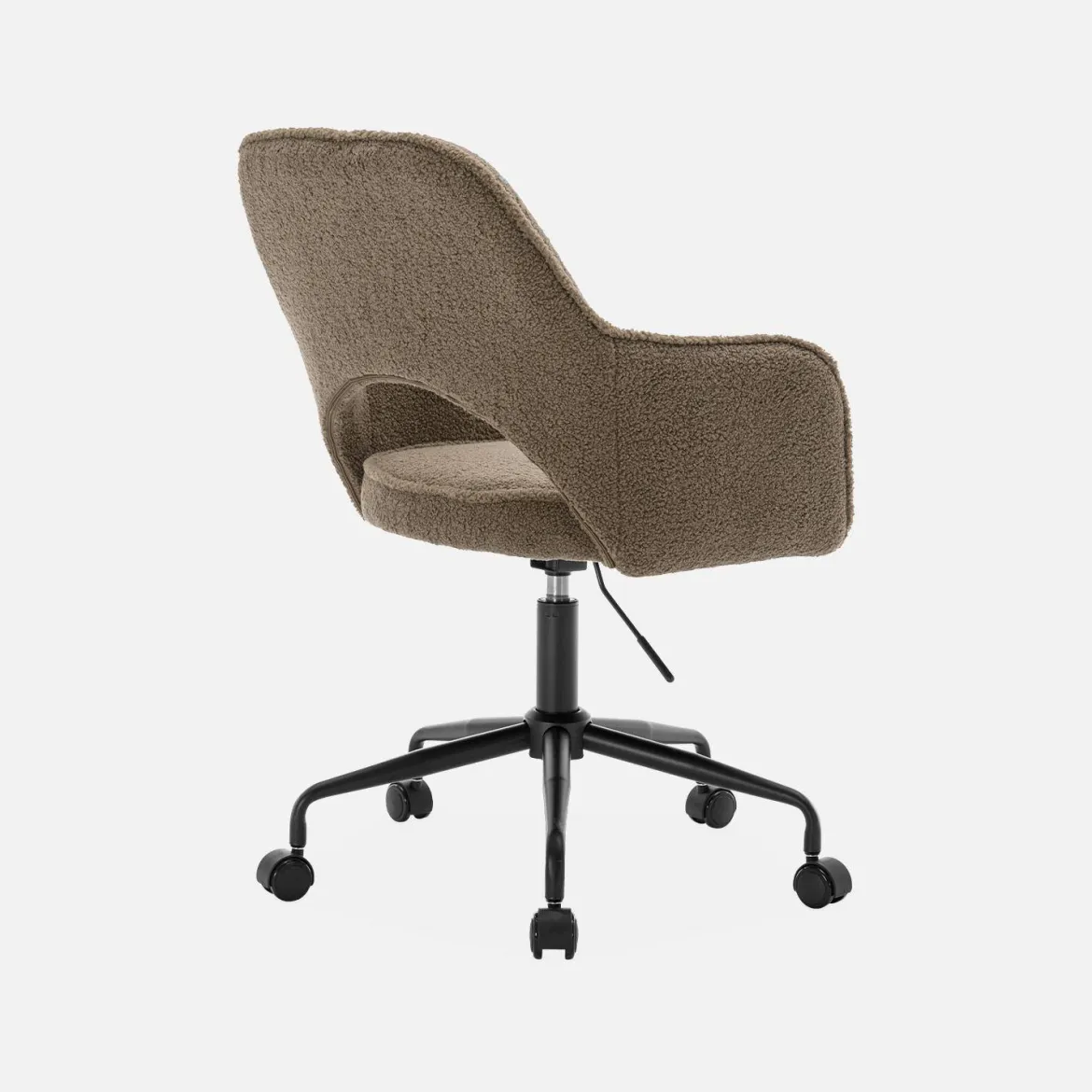 Sedia da ufficio bouclé con rotelle