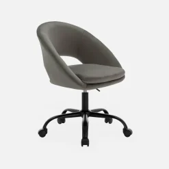 Sedia da ufficio con rotelle in velluto